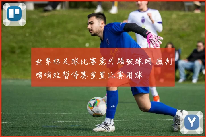 世界杯足球比赛意外踢破球网 裁判鸣哨短暂停赛重置比赛用球